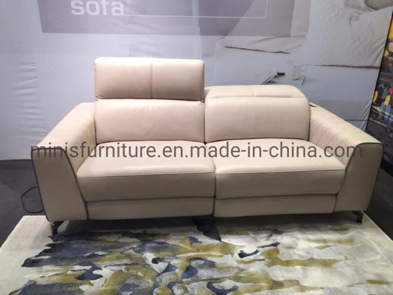 (MN-SF83) Modern Home Living Room Furniture Good Leather Latex/Sponge Sofa for Small House