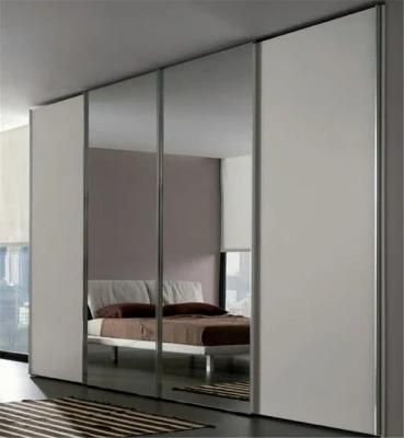 3mm Wardrobe Used Safety Vinyl Film Bevel Edge Furniture Glass Mirror for Bedroom