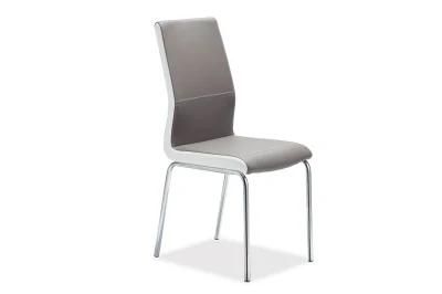 Wholesale Simple Style Home Furniture Dining Room Leather Metal Legs Dining Chair