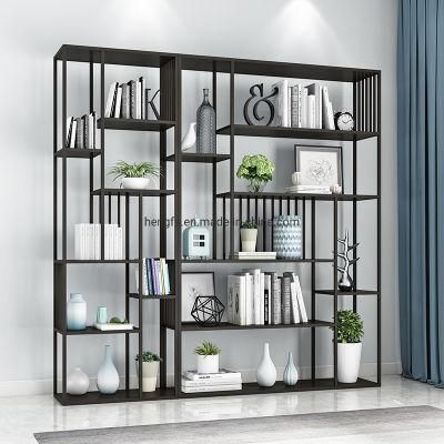 Modern Metal Bedroom Furniture Display Shelf Library Wall Furniture Bookshelf