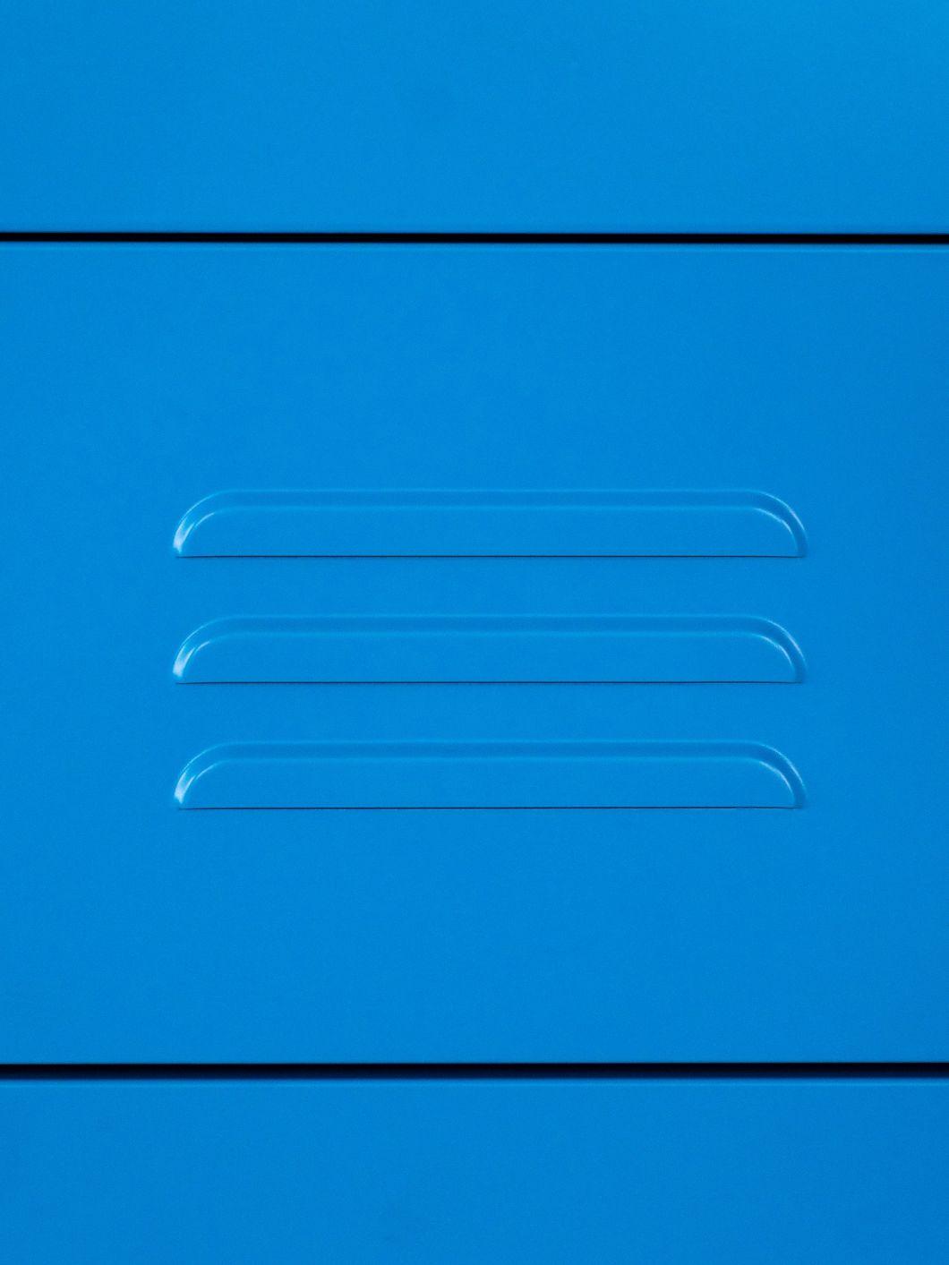 Modern Metal Furniture Blue Accent Cabinet with 4 Drawers