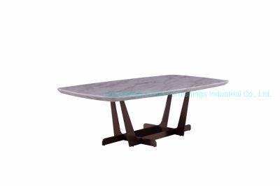 White Marble Top Coffee Table Tea Table with Modern Style