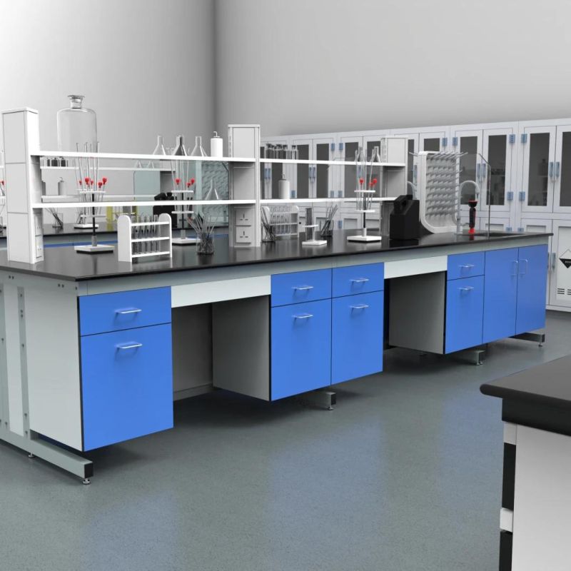 Factory Hot Sell Pharmaceutical Factory Steel Lab Equipment Island Lab Bench, The Newest Physical Steel Lab Side Furniture/