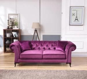 Modern Leisure Furniture Fabric Button Chesterfield Sofa Sets