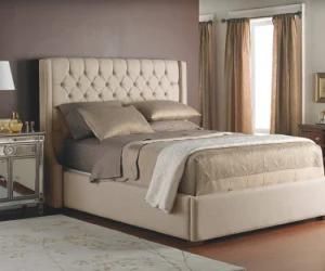 Home Use Wooden Frame King Single Bed with Box Headboard