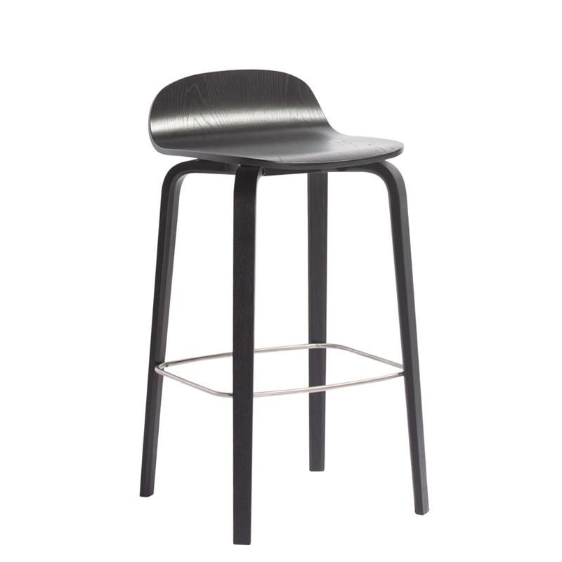 Modern Furniture Solid Wood Household Simple and Fashionable Bar Stool Bentwood Dining Chair
