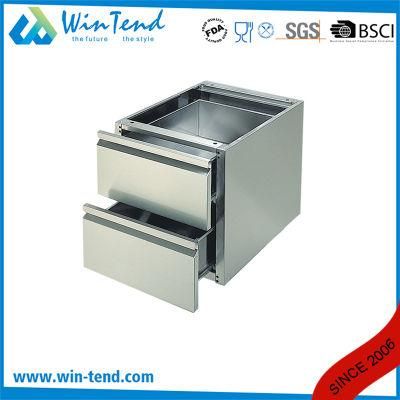 Multifunctional Stainless Steel Storage Drawer Cabinet Without Cover