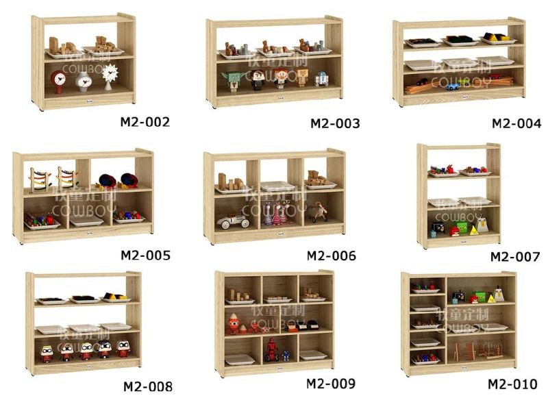 Cowboy Daycare Kids Furniture Table and Chairs Customized Cabinets Wooden Bookshelf Supplies