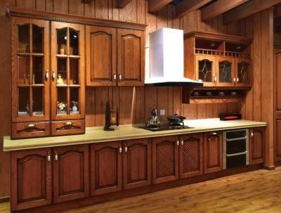 New Style Kitchen Cabinets Used Particleboard Soild Wooden Material for Modern Kitchen Sets