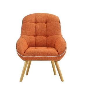 Modern Chinese Fabric Leisure Home Outdoor Office Hotel Garden Bedroom Living Room Children Furniture Kids Sofa Chair with Wooden Legs
