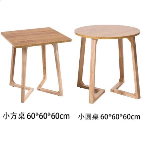 Round Wooden Dining Table Coffee Table for Hotel/Living Room/Office/Restaurant