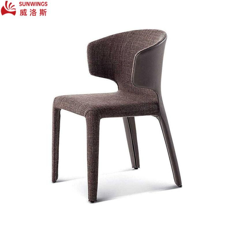 Light and Luxury Design Solid Wood Fabric All - Covered Dining Chair Furniture for Living Room