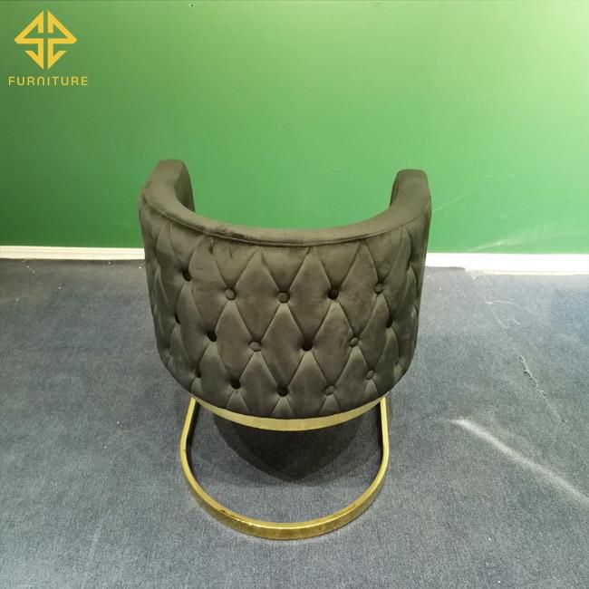 2021 Modern Velvet Design Stainless Steel Leisure Chairs for Living Room Use