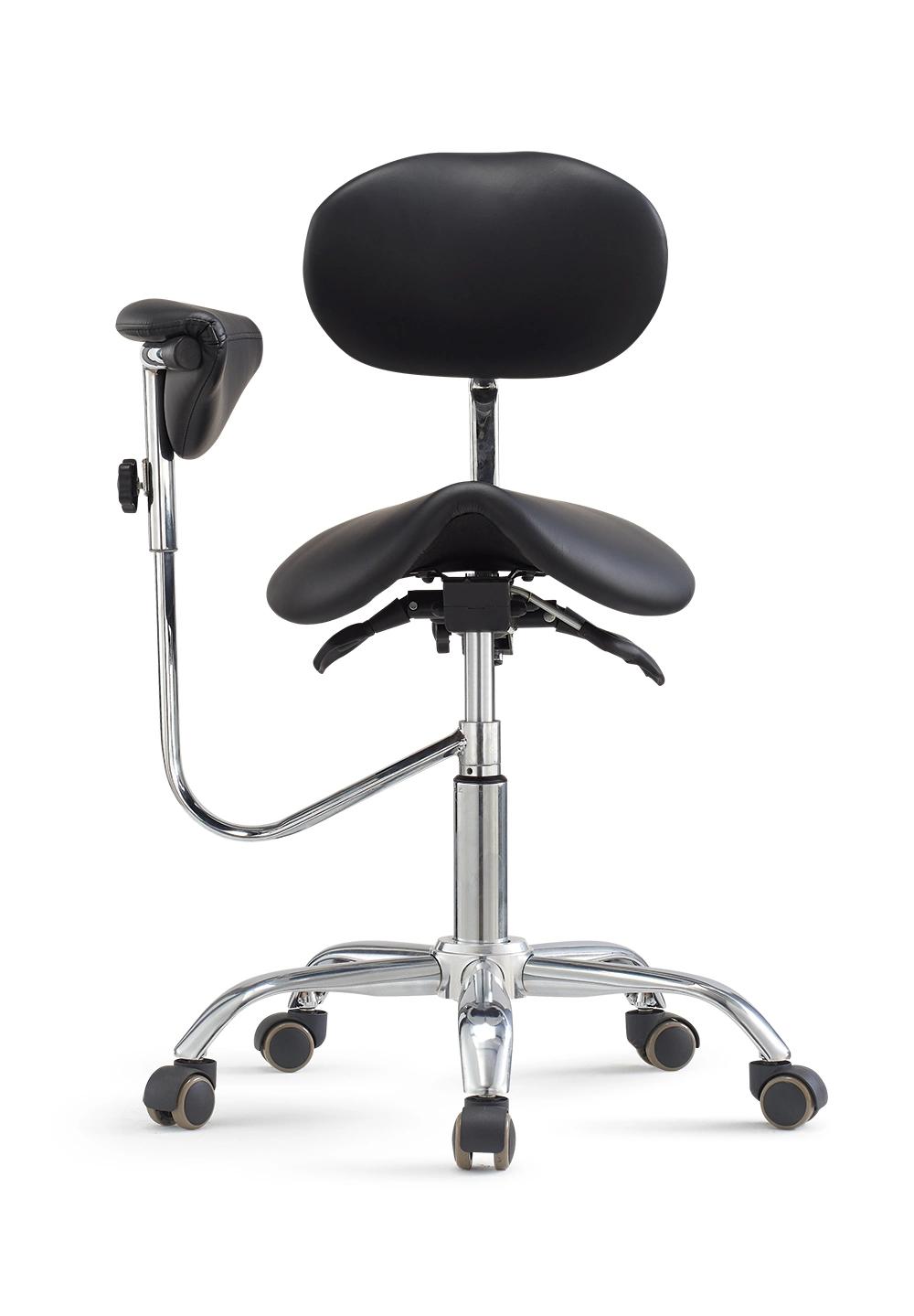 New Design Saddle Seat Stool Office Chair with Adjustable Swivel Backrest