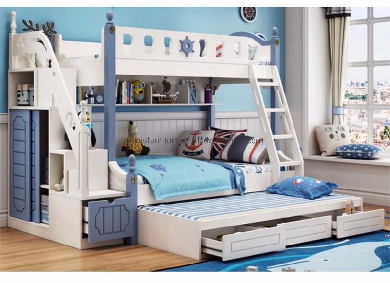 (MN-MB82) Modern Bedroom Slide Kid Bunk Bed