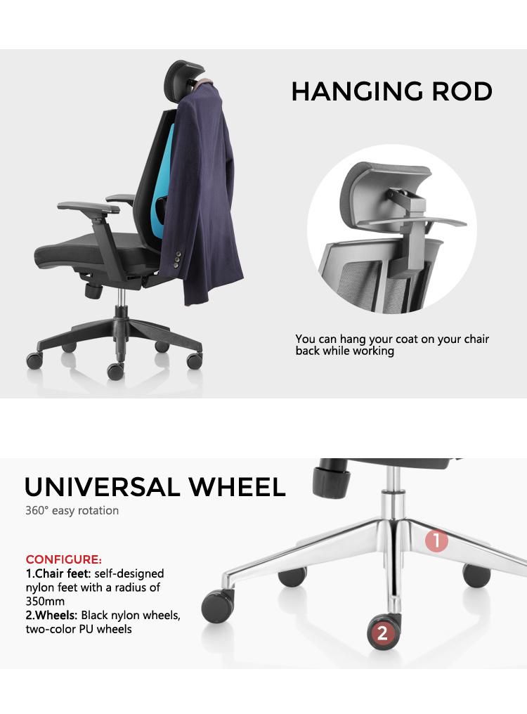 Modern High Back Headrest Executive Chair Best Ergonomic Mesh Office Chair