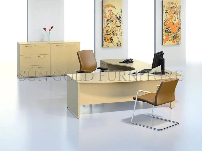 Hot Sale Steel Leg Office Executive Table White L Shape Office Desk (SZ-OD134)