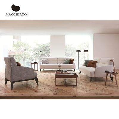 Zhida Italy Design Home Furniture Contemporary Style Wholesale Living Room Relax 1 2 3 Seater Fabric Sofa for Government Project