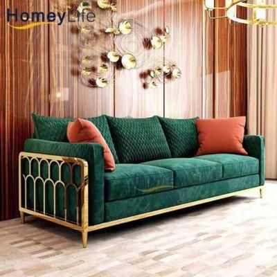 Modern Living Room Furniture Corner L Shaped Sectional Tufted Sofa Set