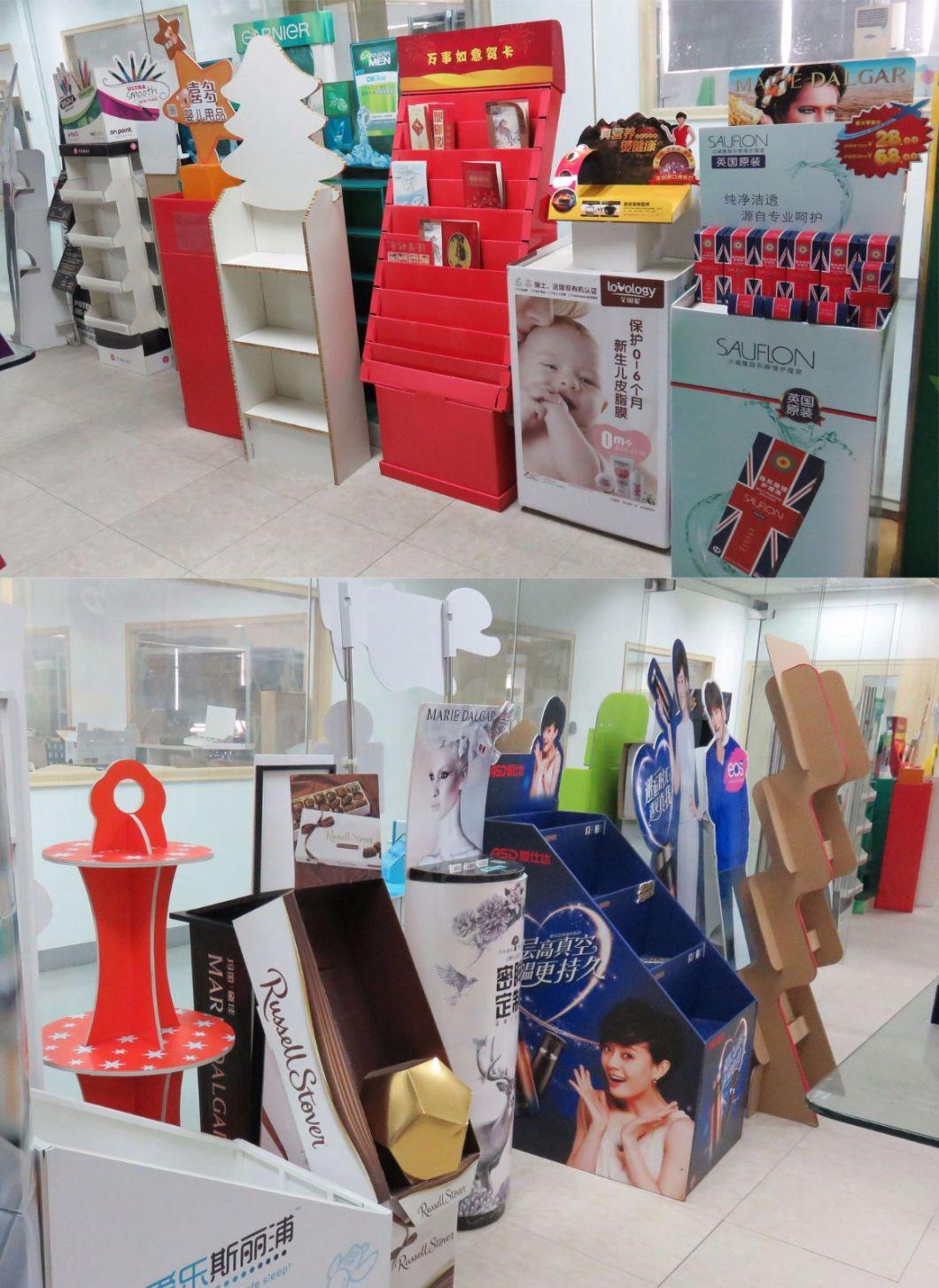 Modern Shop Floor POS Cardboard Display Stand Rack for Pet Food