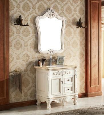 Woma New Design Big Size Solid Wood Bathroom Sink Mirror Cabinet (6019)