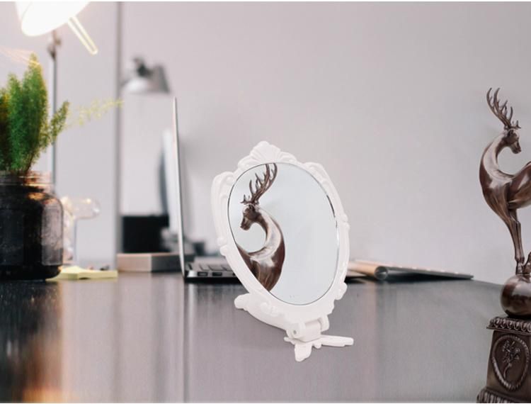 Hot Selling High Definition Glass Delicate Pattern Framed Makeup Mirror