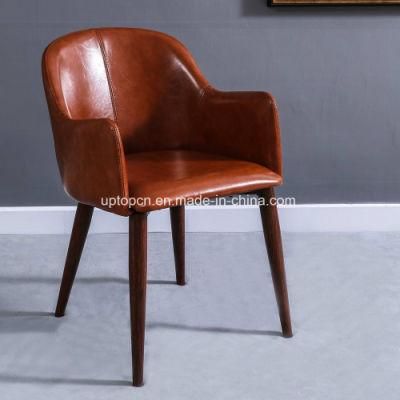 (SP-HC583) Restaurant Furniture Leather Chair with Arm Modern