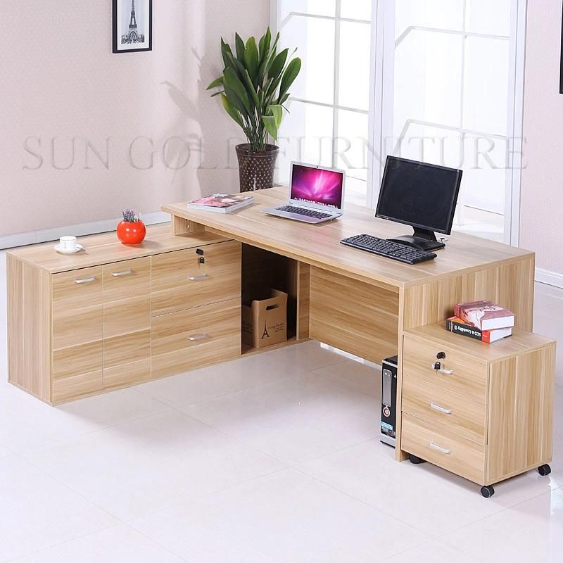 Cheap Wooden Office Furniture Table L-Shape Executive Desk (SZ-ODT623)