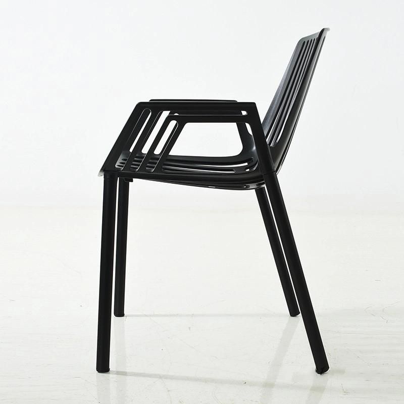 Modern Aluminum Restaurant Chair with Arm for Outdoor (SP-MC056)