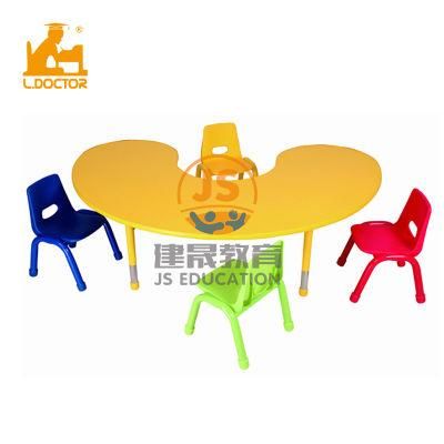 Half-Moon Yellow Height Adjustable Kids Activity Tables with Laminated Top