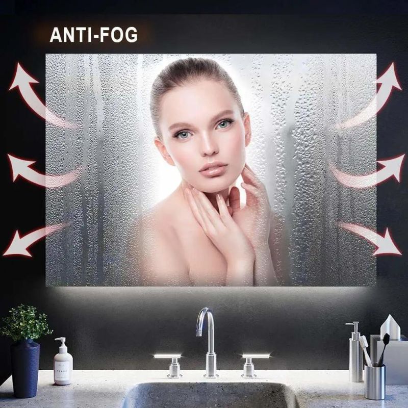 LED Infinity Bathroom Mirror Wall Mounted with Light Anti Fog Bathroom Makeup Mirror