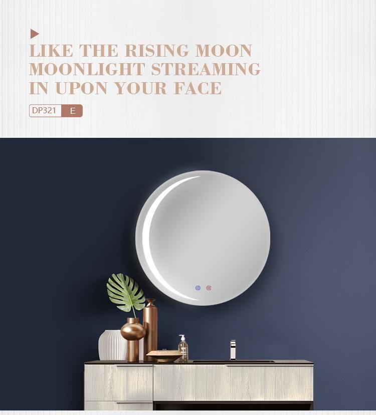 Wall Mirror with LED Light for Bathroom and Home Decororation