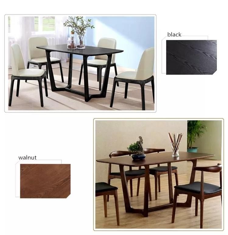 Nordic Wooden Home Furniture Dining Table Wood Top Made in China Guangdong