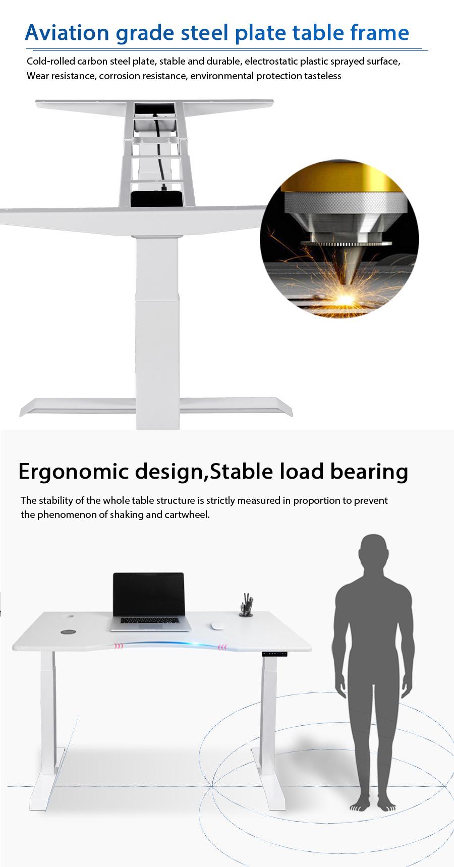 38-45 Decibel Electric Standing Desk Height Adjustable Desk