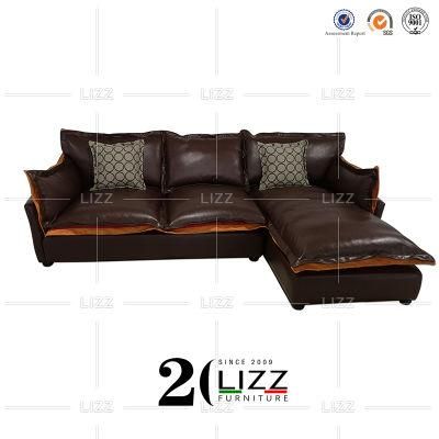 Foshan Factory Wholesale Modern Living Office Home Furniture Top Quality Genuine Leather Sofa