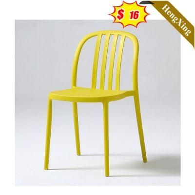 Cheapest Modern White PP Plastic Kitchen Comfortable Dining Room Stackable Visitor Chairs
