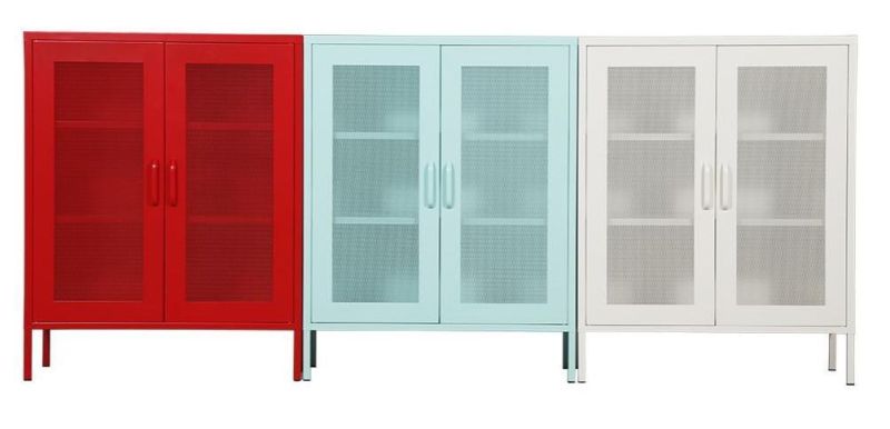 Industrial Style New Design Mesh Door Metal Cabinet Sideboards