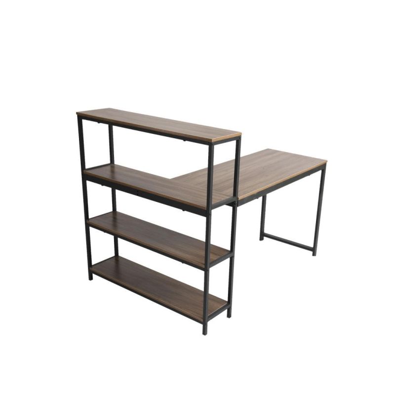 Hot Selling Modern Vintage Dark Brown Metal Frame 3-Tier Console Table