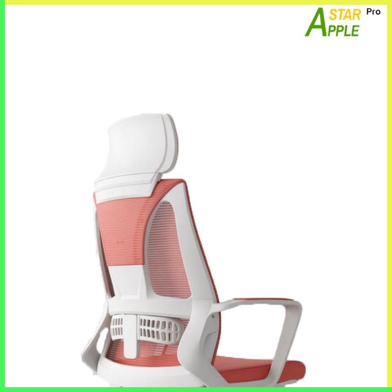 Wonderful as-C2121wh Executive Beauty Ergonomic Plastic Metal Folding Computer Parts Game Mesh Styling Office Gaming Chair with White Nylon Armrest and Backrest