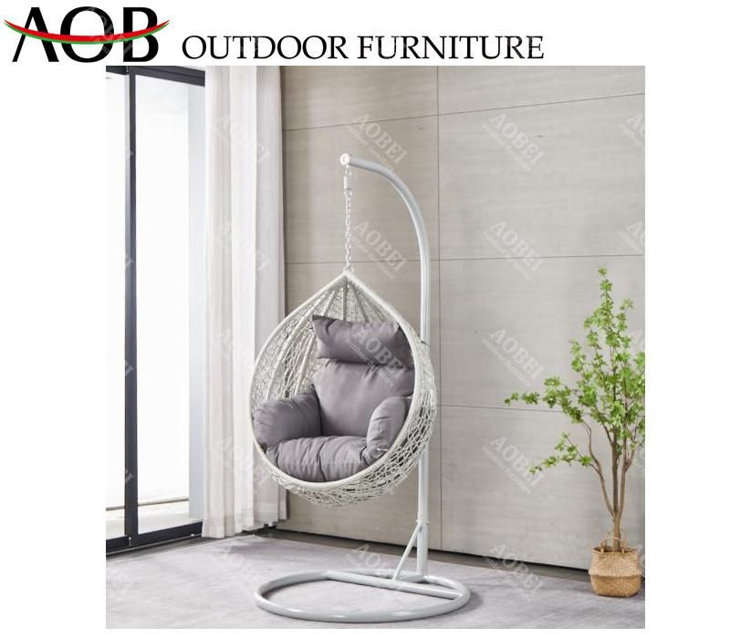 Modern Wholesale Outdoor Exterior Garden Home Beach Seaside Hotel Rattan Double Hanging Swing Chair Furniture