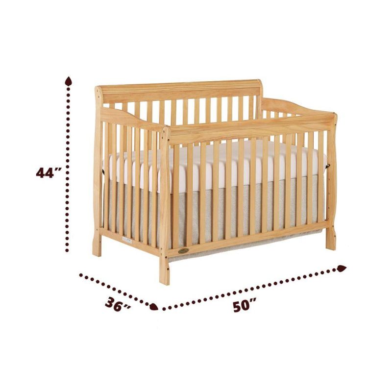 Convertible Crib in Natural, 50X36X44 Inch