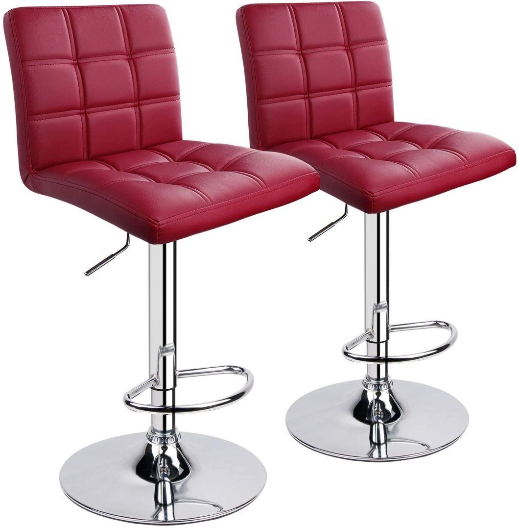 Sale Modern Stainless Steel High Counter Leather Bar Stool Bar Chair