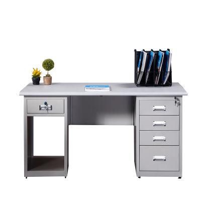 Steel Office Furniture Computer Table with Drawers and MDF Board