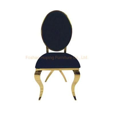 Black Gold Event Furniture New Beauty Cheap Banquet Stainless Steel Wedding Chair Cross Back Dining Chair