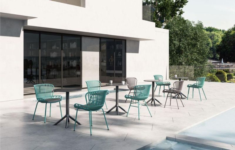 Wholesale Outdoor Furniture Modern Style Garden Furniture Carolina Plastic Chair Eco-Friendly PP Armless Dining Chair