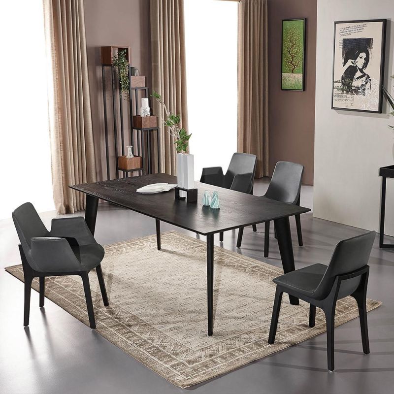 Fashion Nordic Wooden Dining Room / Home Furniture Veneer Dining Table Promotion Items