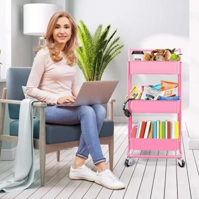 2/3/4 Double Two Three Multi Layer Kitchen Rolling Trolley Cart