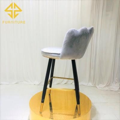 Commercial-Grade Banquet Event Upholested Bar Stool with Wooden Legs