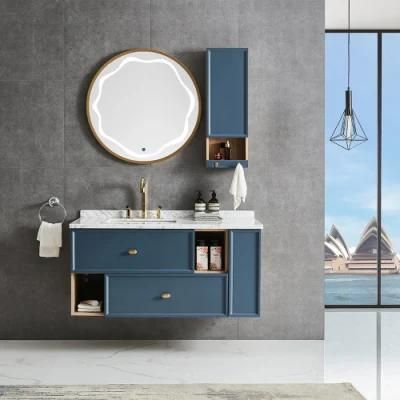Foshan Manufacturer Big Size Solid Wooden Vanity Makeup Bathroom Mirror Cabinet
