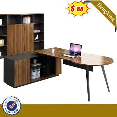 Center Lock Mahogany L Shape Model Study Room OEM Customize Wooden Furniture (HX-9DN101)